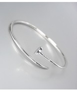 NEW CLASSIC Designer Style Silver NAIL Wrap Bangle Bracelet - £12.81 GBP
