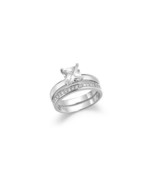 CLASSIC 2.5 CT Princess Cut CZ 18kt White Gold Plated Engagement Wedding... - £21.03 GBP