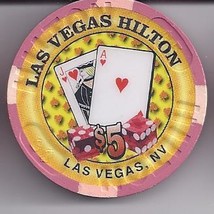 Las Vegas HILTON Millenium $5 SUIT OF HEARTS Casino Chip - £7.82 GBP