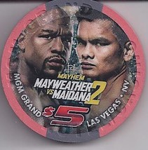 MAYWEATHER VS MAIDANA 2 SEPT 13 2014 $5 @ MGM GRAND Boxing Chip - $29.95
