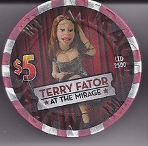 Terry Fator&#39;s Emma Las Vegas Mirage $5 Casino Chip - £15.68 GBP