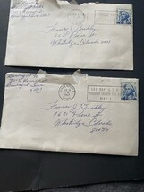 Washington Blue 5 Cent Is Postal Stamp On 2 Covers W/ Letters Might Cont... - €21,26 EUR Washington Blue 5 Cent Is Postal Stamp On 2 Covers W/ Letters Might Cont... - €21,26 EUR