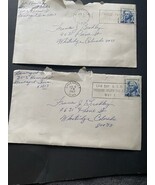 Washington Blue 5 Cent Is Postal Stamp On 2 Covers W/ Letters Might Cont... - €21,26 EUR Washington Blue 5 Cent Is Postal Stamp On 2 Covers W/ Letters Might Cont... - €21,26 EUR