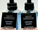 Bath Body Works SAPPHIRE QUARTZ  Wallflowers Refill Fragrance Bulbs 2pc Lot - $17.72