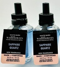 Bath Body Works SAPPHIRE QUARTZ  Wallflowers Refill Fragrance Bulbs 2pc Lot - £13.93 GBP