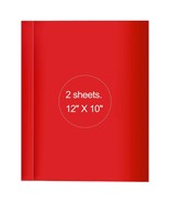 2 Sheets 12&quot;x10&quot; Red HTV Paper Iron On Heat Transfer Vinyl for T-Shirts ... - £5.18 GBP