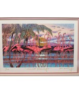 HUA-YAO TUNG &quot;SUNSET FLAMINGO&quot; LE 10/200 Hand Signed Lithograph - £91.83 GBP