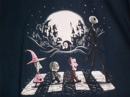 TeeFury Nightmare XLARGE &quot;Halloween Road&quot; Nightmare Before Christmas Shirt BLACK - £11.99 GBP