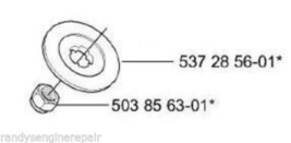 Husqvarna support flange &amp; nut 537285601, 503856301 - £23.58 GBP