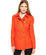 MICHAEL Michael Kors Double-Breasted Wool-Blend Peacoat Sz:  8 and 16 - £148.01 GBP