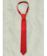 Red Neck Tie  For Men&#39;s Handmade Soft Lambskin Leather Decent Collection - £29.45 GBP