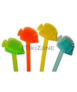 20 Assorted Color Tropical Nautical Fish Swizzles - Luau Party Cocktail ... - £11.84 GBP
