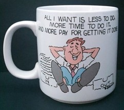 Papel All I Want Is Less To Do Office Worker  Funny Coffee Mug Cup Humor... - $3.96