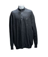 CHAPS Men&#39;s Size XLT Cotton Knit Mock 3 Button Pullover Sweater NEW - £40.24 GBP