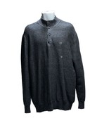 CHAPS Men&#39;s Size XLT Cotton Knit Mock 3 Button Pullover Sweater NEW - £40.98 GBP