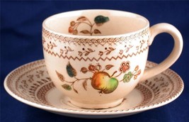 Johnson Bros Tea Cup Saucer Fruit Sampler Staffordshire Older Version - £4.79 GBP