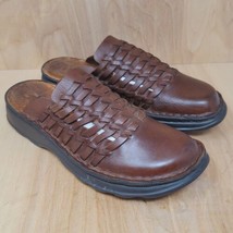 Bass Womens Clogs Size 9.5 M Brown Leather Sandals Casual Shoes - £23.02 GBP
