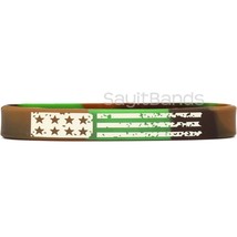 2 (two) Camo Vintage USA Flag Debossed Color Filled Silicone Wristband B... - €8,46 EUR