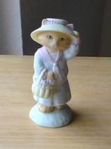 1987 Hallmark Cards “Time To Take It Easy” Country Girl Cat Figurine  - £9.44 GBP