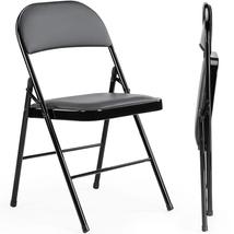 JHK Leather Padded Folding Chairs 2 Pack Metal Easy Storage Outdoor - $1,155.45 MXN+