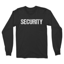 NYC Factory Long Sleeve Security T-Shirt Black &amp; White Mens Tee Staff Event - £15.73 GBP+