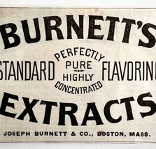 Burnetts Flavoring Extract 1885 Advertisement Victorian Baking Boston DWFF20 - £13.98 GBP