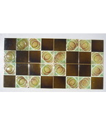 Art Nouveau ceramic majolica 8 tiles bargain clearance quarters - £93.57 GBP