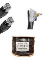 75&#39;Ft Cat5&#39;E Copper 24-Awg Outdoor Underground Direct Burial Cable Water... - £51.10 GBP