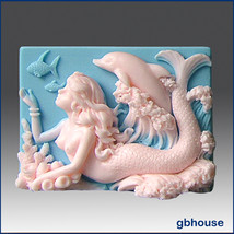 Mermaid Selena and Dolphin  - Handmade Scented Soap  - £5.17 GBP