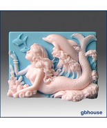 Mermaid Selena and Dolphin  - Handmade Scented Soap  - $6.50