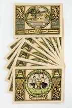 1922 Rudolstadt Notgeld 10pc &quot;Anno 1799&quot; Series German 50 Pfennig Notes - £77.84 GBP