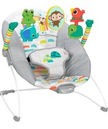 Bright Starts Playful Paradise Comfy Baby Bouncer Seat with Soothing Vib... - $37.99