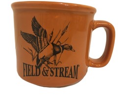 Field &amp; Stream Mallard Duck Mug Large Stoneware Coffee Soup Cup Orange 14oz - £7.89 GBP