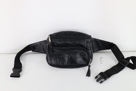Vtg 90s Streetwear Distressed Patchwork Leather Festival Fanny Pack Wais... - $39.55