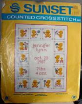 Vintage Sunset &quot;Precious Baby Sampler&quot; 11x14&quot; Baby Ducks (Started but Co... - £7.98 GBP