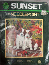 Vintage RARE Puppy Love - Sunset Wool Needlepoint Kit by Beth Rienstra - £19.60 GBP