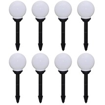 vidaXL Solar Garden Path Light Set, 8-Piece, White Ball Lights, Energy - €133,90 EUR