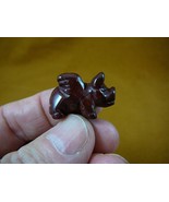 Y-PIG-FL-530) little 1&quot; Red rainbow jasper FLY flying PIG pigs gemstone ... - €7,40 EUR