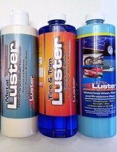 UltraLuster Waterless Car Wash n&#39; Polish + Tire &amp; Trim + Metal Luster - Trio Pk - £63.14 GBP