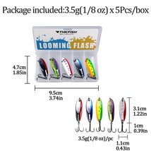 5pcs  Spoon Fishing Lure  Hard Bait Trout Spinner Sequins Lure For B Fishing - £52.81 GBP