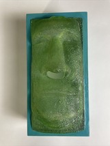 Easter Island TIKI Head Facial Tissue Box Cover Holder Dispenser Green Face - $17.54