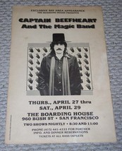 Captain Beefheart Vintage Poster The Boarding House San Francisco Vintage 1978 - £393.30 GBP