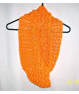 Orange Crochet Cowl Scarf, Handmade, Infinity Scarf, Circle Scarf - £31.85 GBP