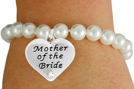 Wedding Jewelry Mother Of The Bride Stretch Faux Pearl Bracelet - £20.03 GBP