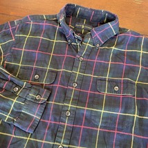 Ralph Lauren Flannel Shirt Mens XL Green Plaid Button Down Casual Lightw... - £16.87 GBP