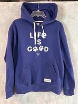 Life Is Good Paw prints Pullover Hoodie size Medium Men&#39;s - £20.09 GBP