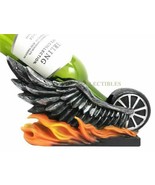 Highway To Hell Devil Wings Motorbike On Fire Ghost Rider Wine Holder Fi... - £26.29 GBP