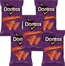 Sabritas Doritos Extra Flamin Hot 62g Box With 5 Bags Papas Snacks Mexican Chips - $16.78