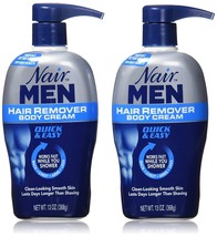 Nair Men Hair Removal Body Cream, 13 Ounce (Pack of 2) - £29.56 GBP