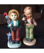 Vintage Set of 2 Boys figurines Goebel Hummel Germany And Japan - £36.35 GBP